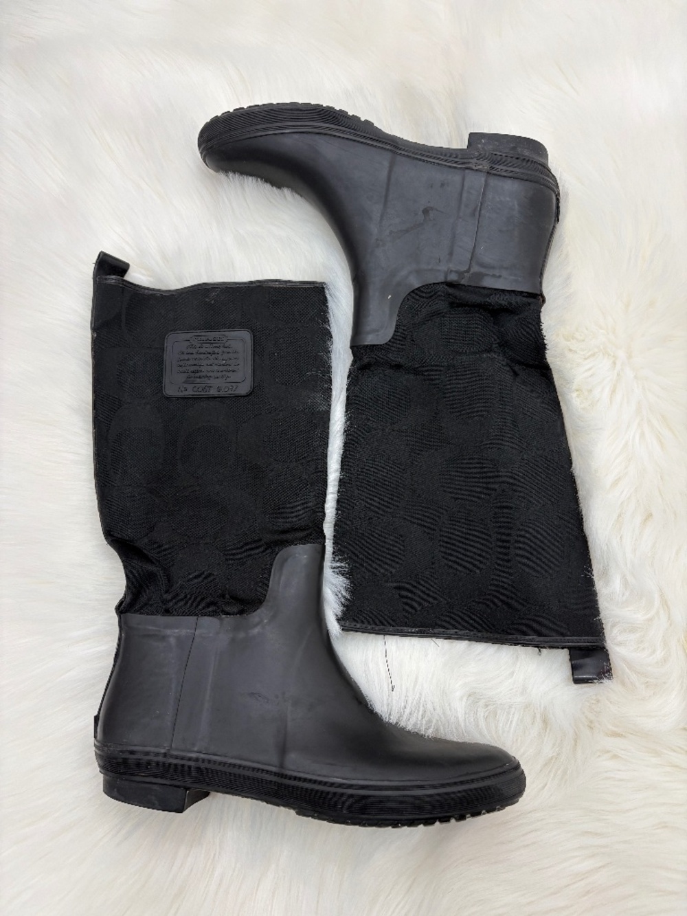 Coach Women's Signature Rain Boots - Size 9